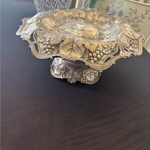 Tiffany & Co. Silver Ornate Pedestal Dish